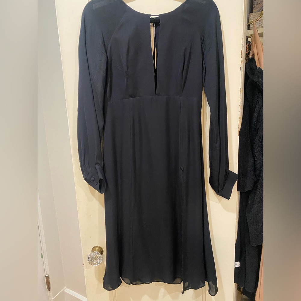 Stone Cold Fox Black Silk Dress